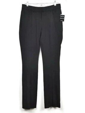 NWT Alfred Sung Black Mid  Rise Bootcut Pants Trousers Size 4